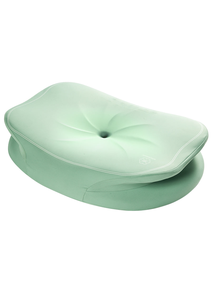 Ergonomisches Nackenstützkissen Nitetronic H02 Lotus in sanftem Grün für optimalen Schlaf und Schmerzlinderung.