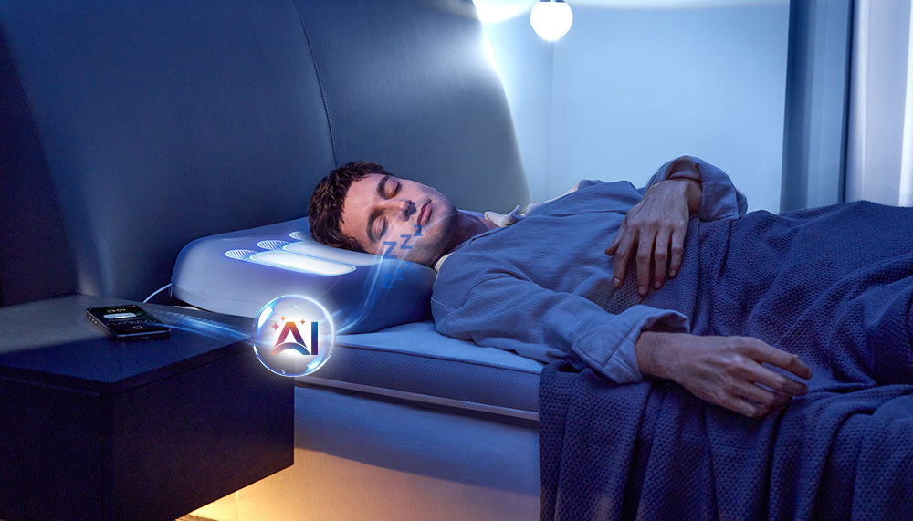 Entdecke erholsamere Nächte mit dem Nitetronic A1: Das KI‑Anti‑Schnarchkissen, das sich an dich anpasst